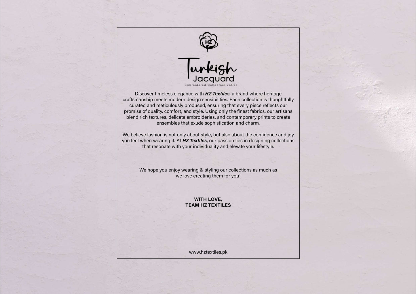 UNSTITCH Turkish Jacquard