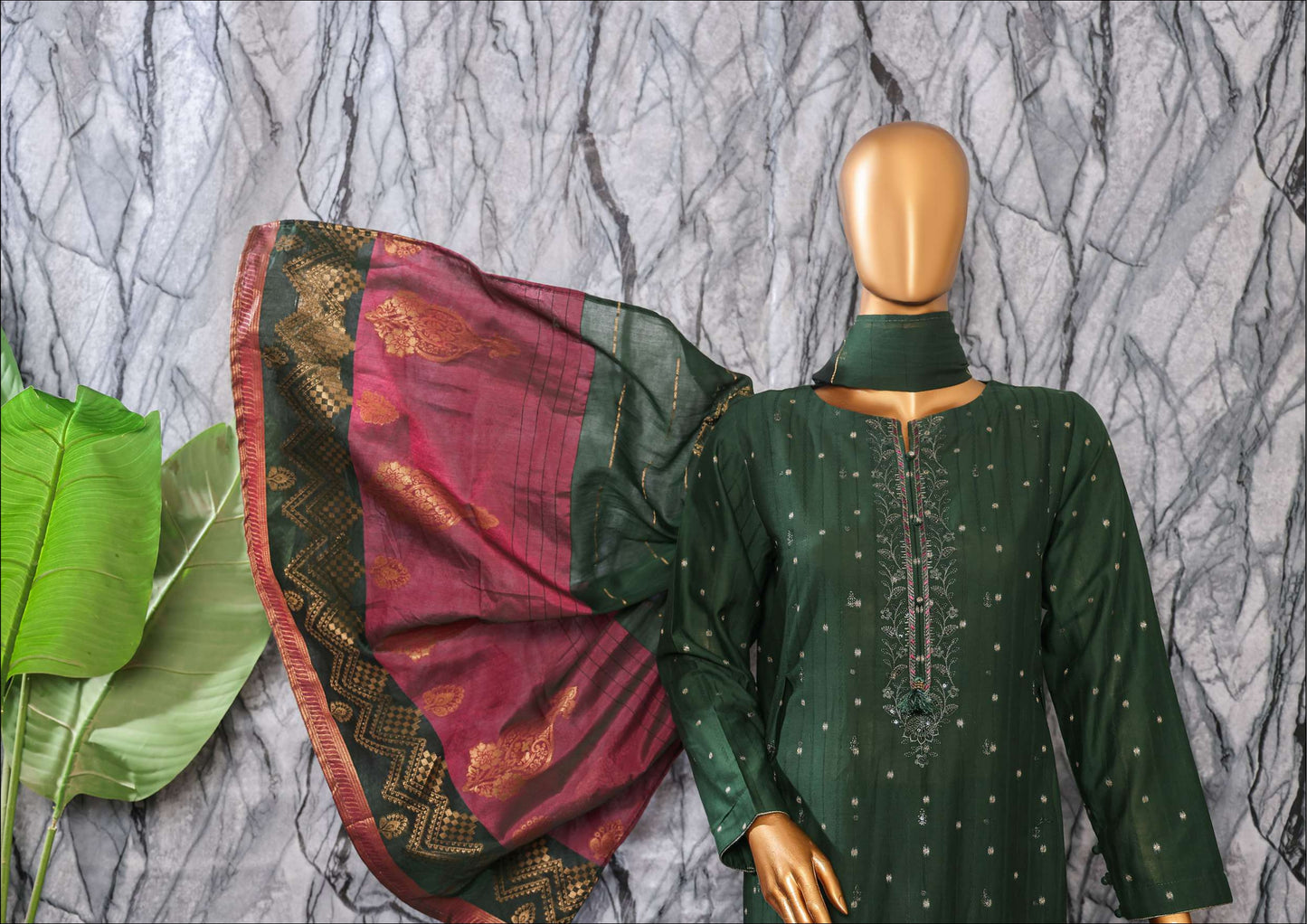 UNSTITCH Turkish Jacquard Embroidered