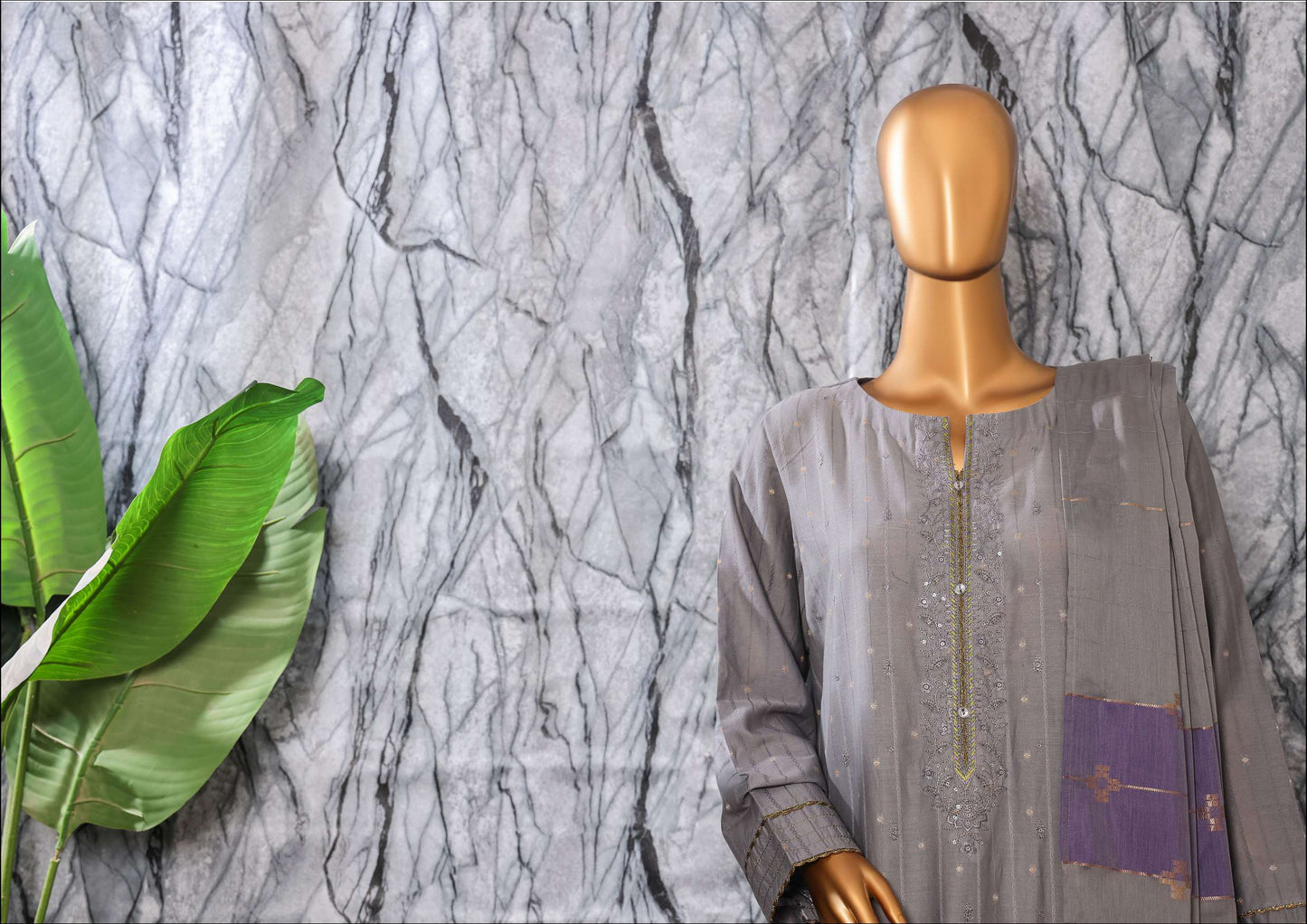 UNSTITCH Turkish Jacquard Embroidered