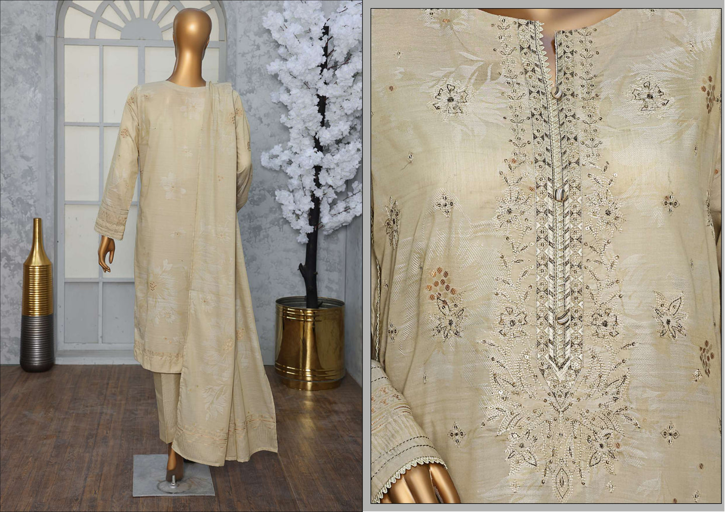 Valencia جيكارة Embroidered Collection