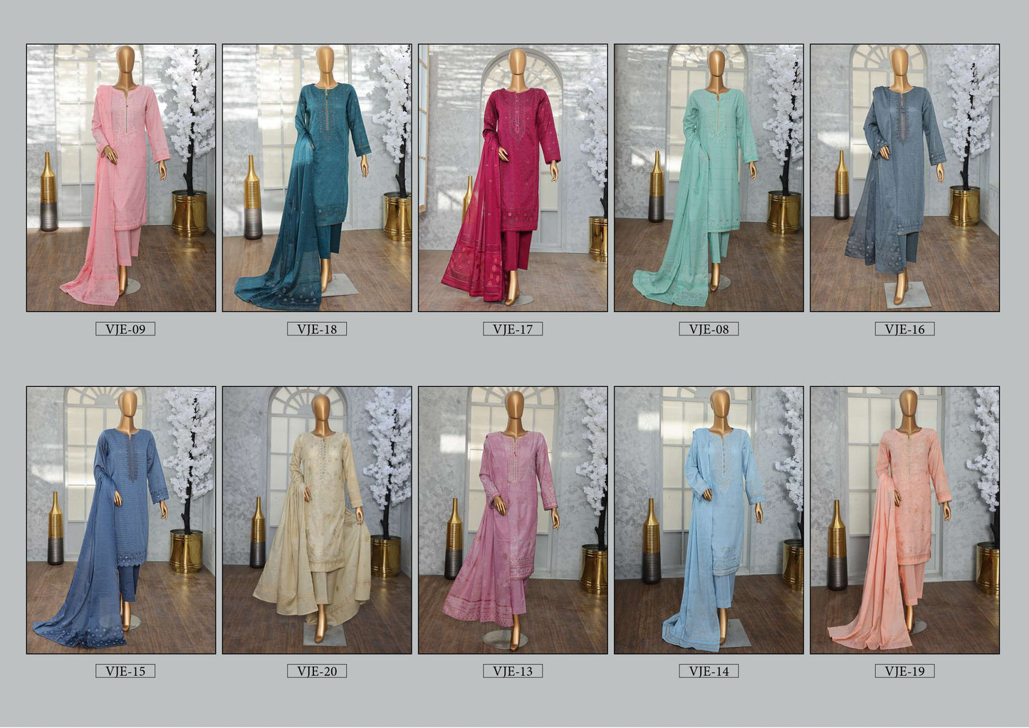 Valencia جيكارة Embroidered Collection